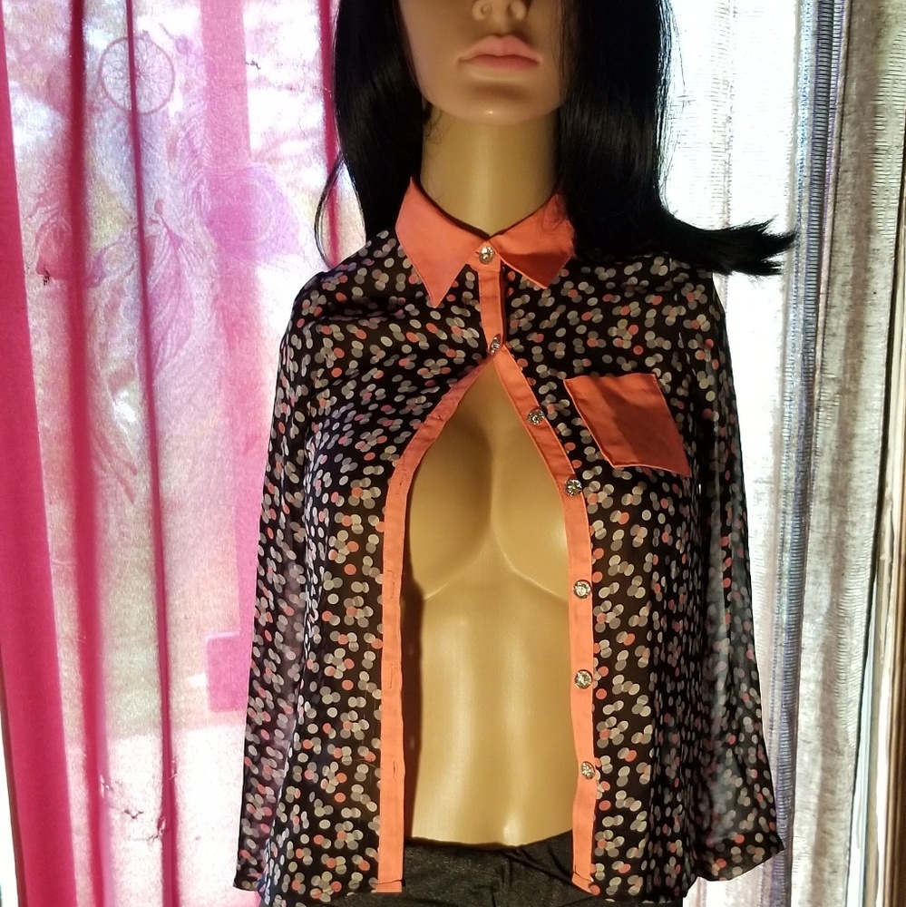 Sheer juniors top